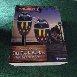 Margaritaville Wireless Light Up Tiki Torch Speakers