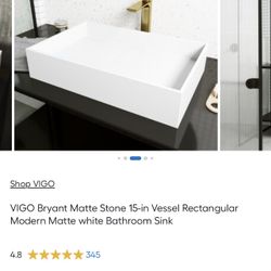 Vigo 15in bathroom Sink 