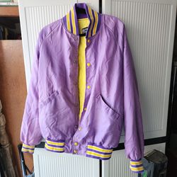Vintage Bomber Jacket (Lakers Colors Purple & Yellow)
