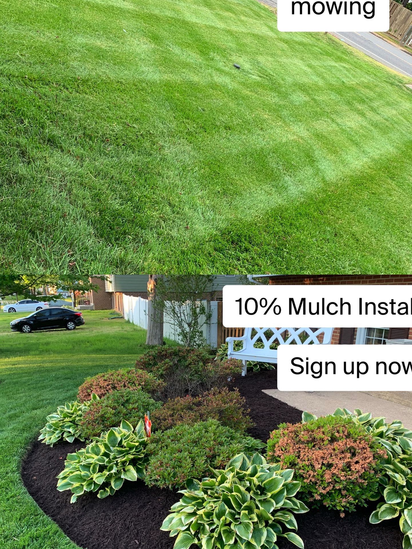 Mowing and mulch Installation