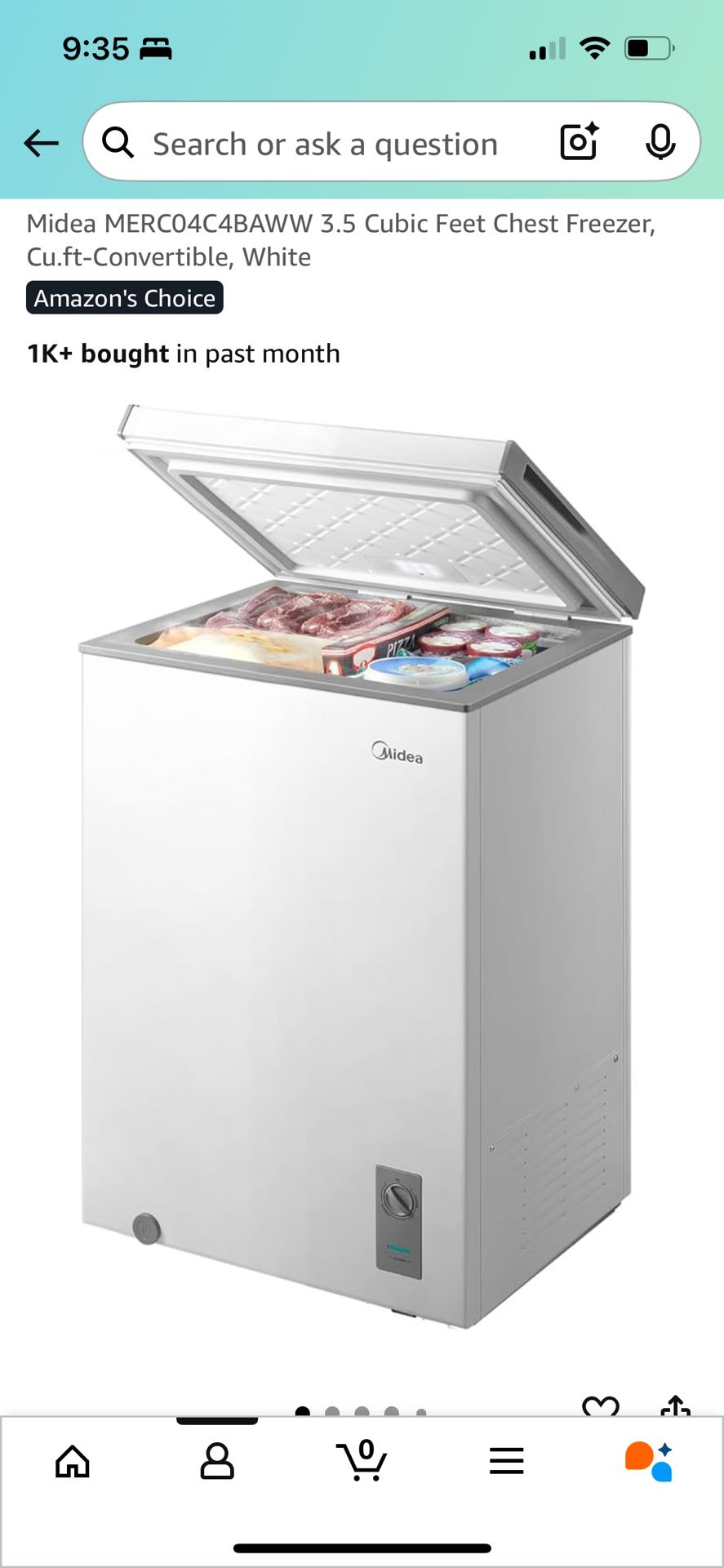 3.5 Cubic Feet Deep Freezer