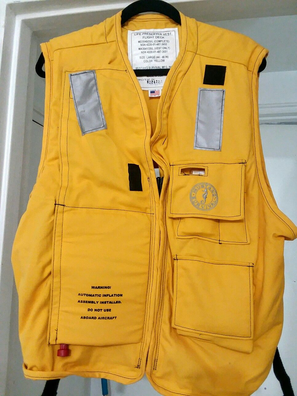 Flight Deck Life Preserver Vest for Sale in Norfolk, VA