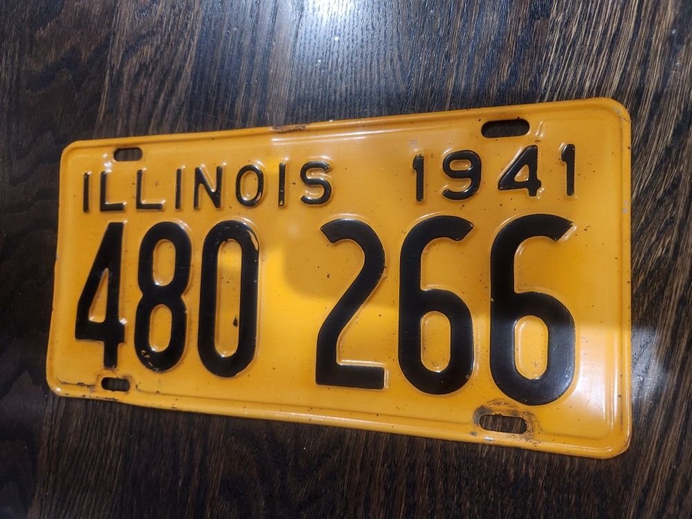 Antique Car Plates 1941