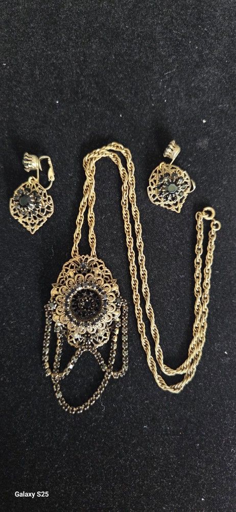 Vintage West Germany Necklace And Earrings Set