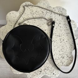 Vintage Very Rare HTF Punk Gothic Retro Black Bat Black Single Shoulder Bag