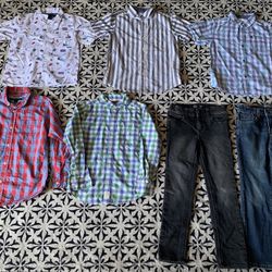 Boy Flannel & Jeans Bundle Size 7/8