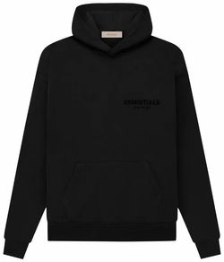Fear of God Essentials Black Pullover Hoodie - Streched Limo