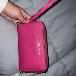 Hot Pink Michael Kors Clutch wallet 