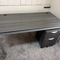 Uline Desk and file cabinet