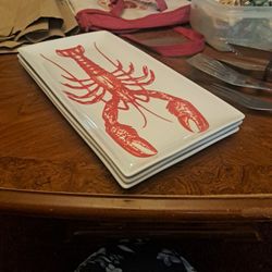Lobster Playes And Grill Utensils...NEW
