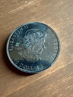 Canadian $10 Sabre-tooth 2 oz silver round