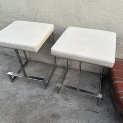 2 Beige Stools  