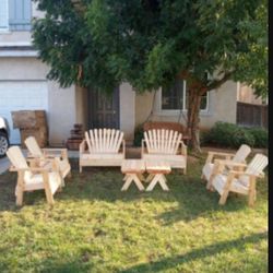 8-piece Wooden Patio Furniture Set Wood Outdoor Patio Furniture Brand New Patio Set Handmade Patio Outdoor Furniture 🆕🚛🚎
