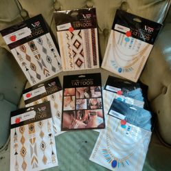 8 - Lot Of Metallic Tattoos - BRAND NEW