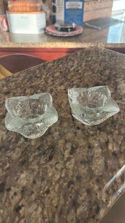 2 GorgeousVintage Flower Petal Votive Candle Holders