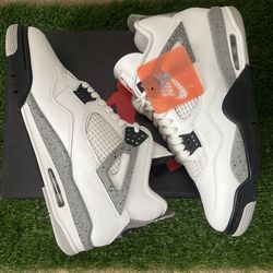 White Cement Retro 4 size 11.5