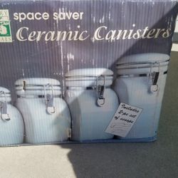 Four Kitchen Ceramic Canisters