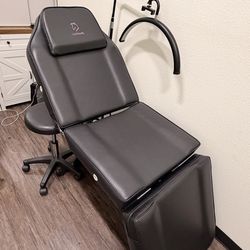 Tattoo bed, PMU chair, eyelash bed.