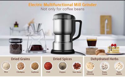 Stainless Steel Electric Food Grinder, 300w High Speed Multi Functional Grinding