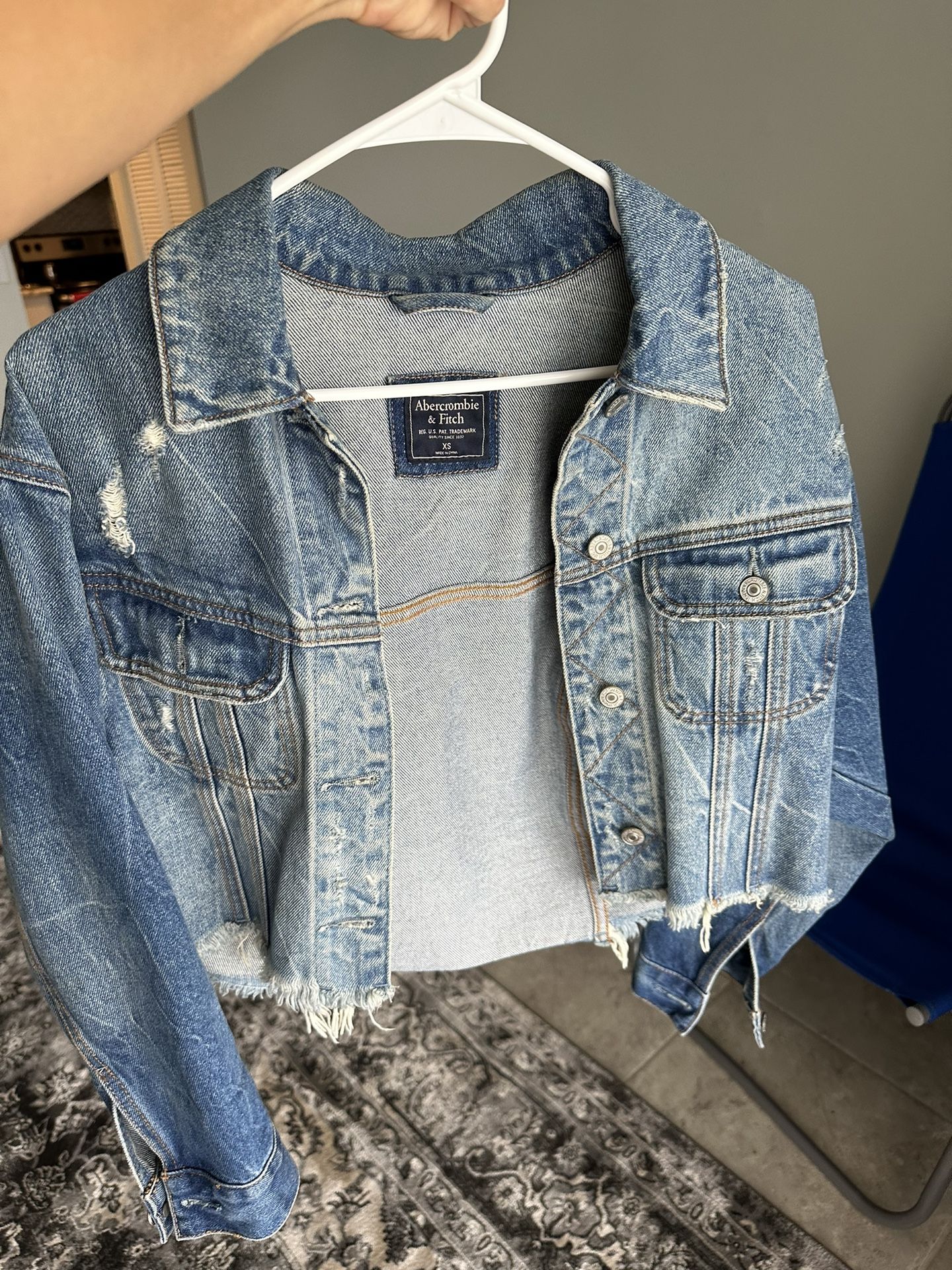 Short jeans jacket women Abercrombie & Fitch Size Xs