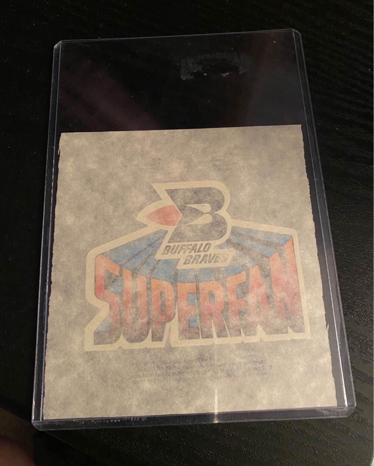 RARE Original Buffalo Braves Transfer