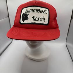 Sunmerest Ranch Red Trucker Vintage Farm Style Country Hat/Cap, SnapBack.