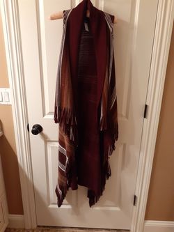 Ladies long knit vest