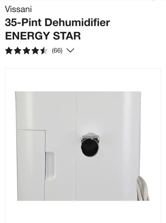 Vissani Dehumidifier