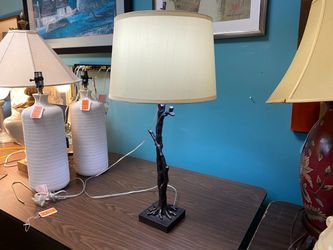 Rustic Metal Branch Table Lamp
