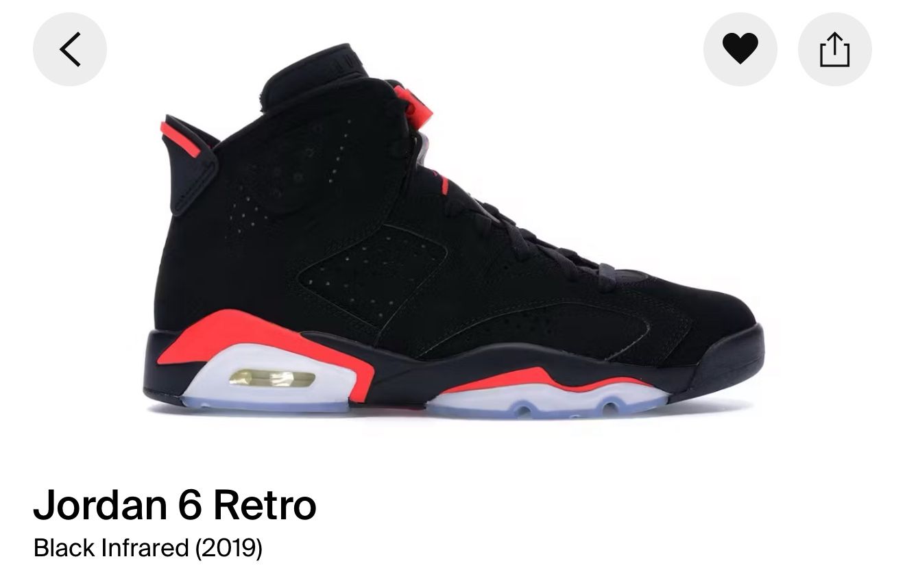 Jordan 6 Infared Size 11.5