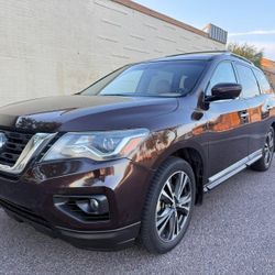 2019 NISSAN PATHFINDER PLATINUM, CLEAN AUTO-CHECK, 3RD ROW SEAT, COLD AC, RUNS GREAT, FINANCE AVAILABLE 🚘