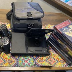 PS2 Bundle With 2 Controllers And 9 Games