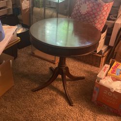 Antique Round Pedestal Table