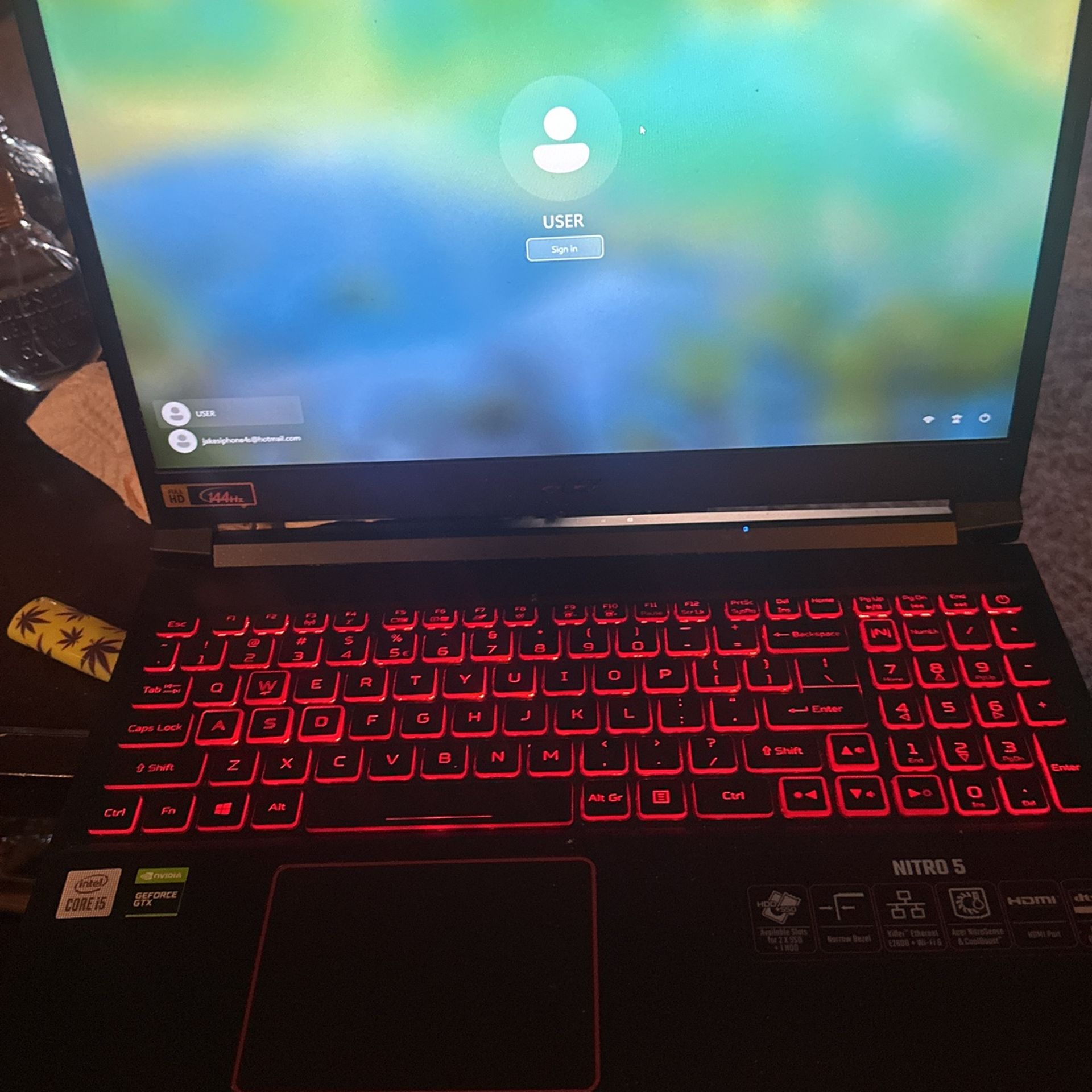 Black And Red Acer Nitro 5 Gaming Laptop