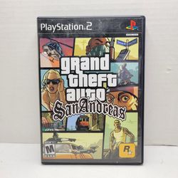 PS2 Grand Theft Auto PlayStation 2 San Andreas With poster Rockstar Rated Mature