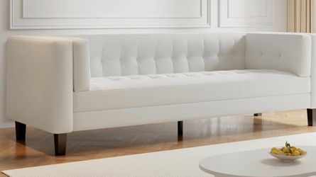 Modern White Sofa / Couch – 90” – Good Condition