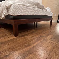 Wooden Bed Frame With Mattress