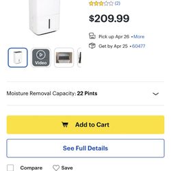 Brand new GE - 22-Pint Energy Star Portable Dehumidifier never opened 