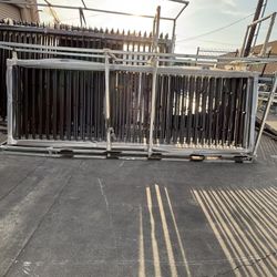Sliding Iron Gate Flat Top with Knuckle 4' H x 14' L per piece