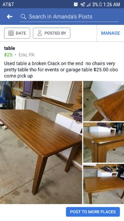 Used table