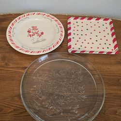 3 Christmas Plates