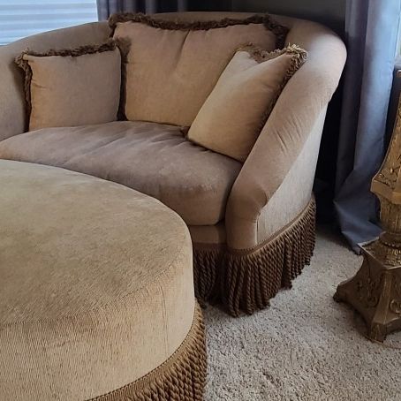 Burton James Lounge Chair with Ottoman 