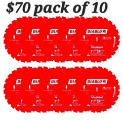 Diablo  Framing 7-1/4in $70 For 10 Blades