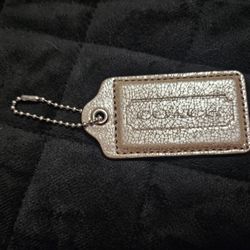 Pre-loved Coach Metallic Keychain Tag