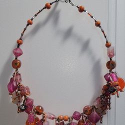 Vintage Glass Beaded Necklace 