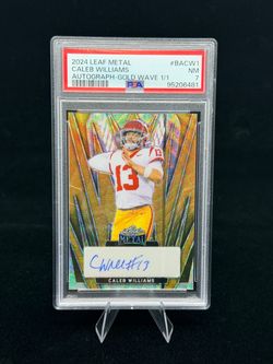 🏈 2023 Leaf Metal – Caleb Williams Gold Prismatic 1/1 Auto RC – PSA 7