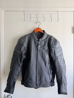 Black Perforated Leather Motorcycle jacket
