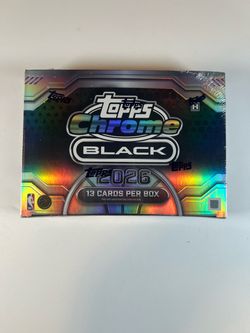 2025/26 Topps Chrome Black Basketball Factory Sealed Hobby Box