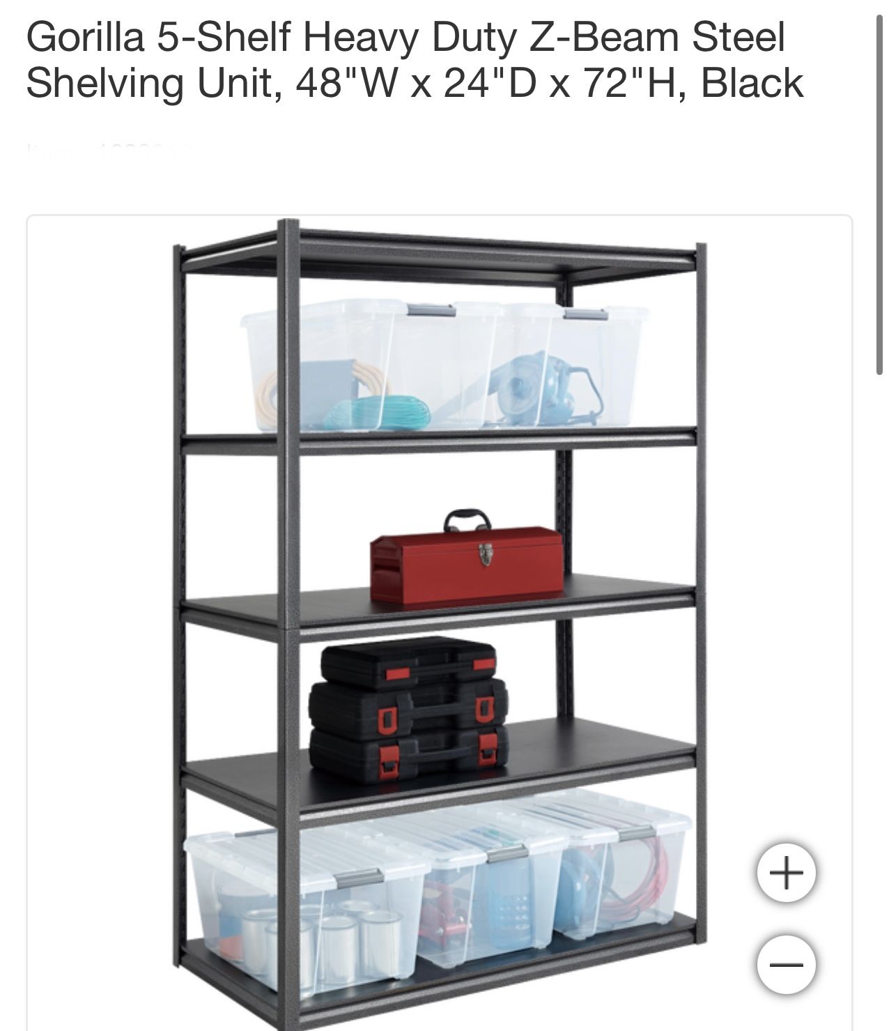 5 Shelf Storage Organizer Shelve
