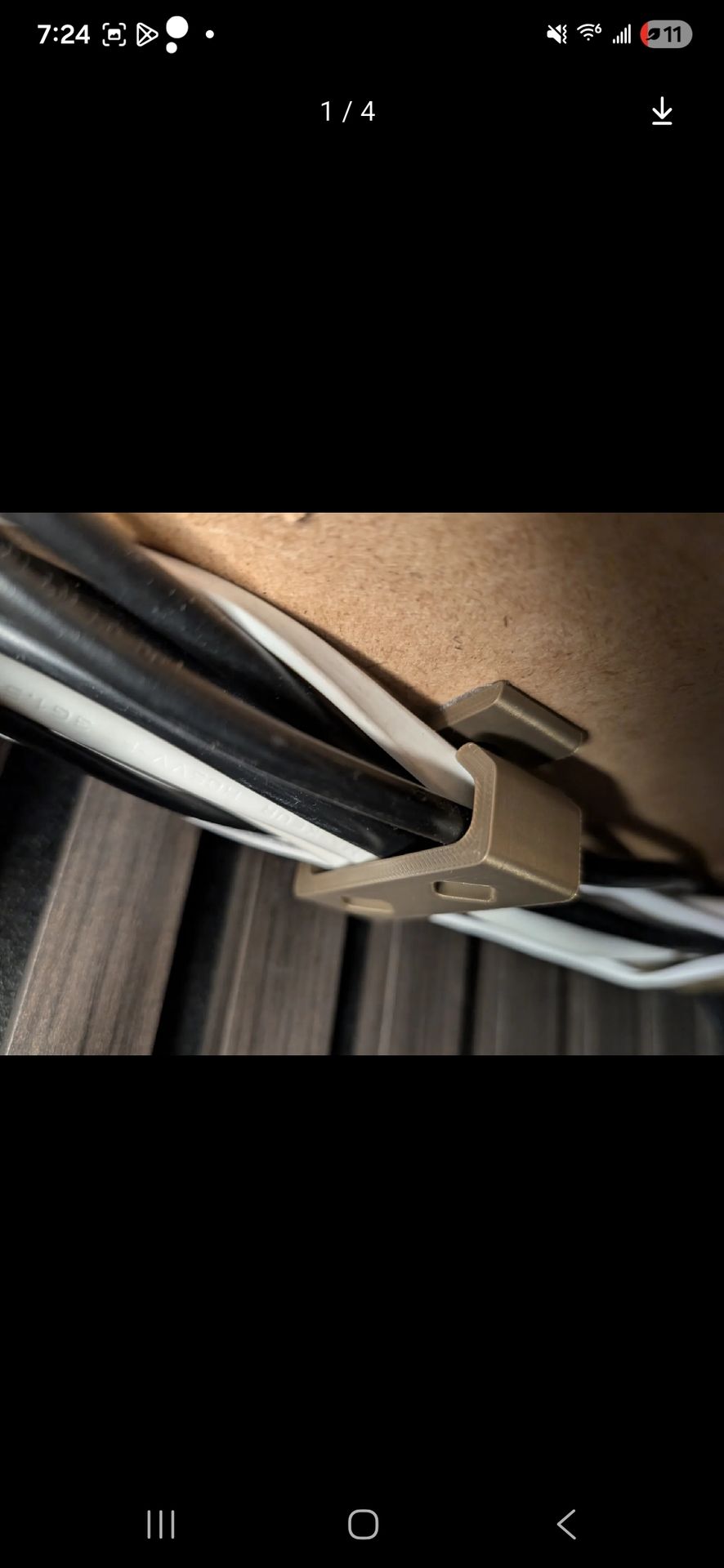 Under desk cord management clips